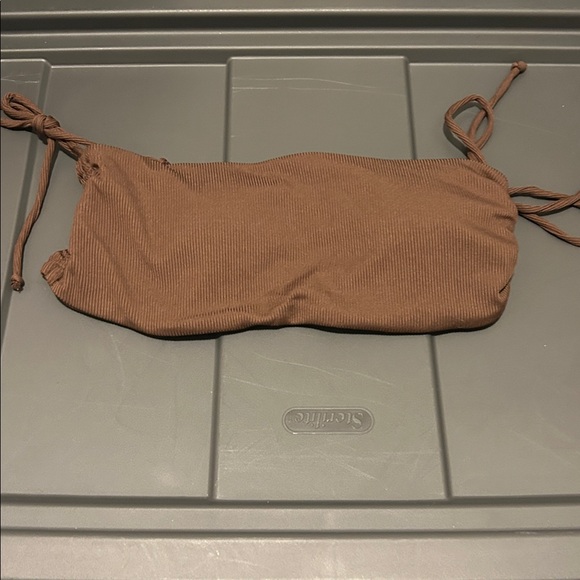 Brown Ribbed Bikini Set - Picture 3 of 9